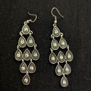 Elegant Silver Teardrop Earrings